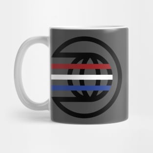 Red White and Blue Spaceship Earth Logo Mug